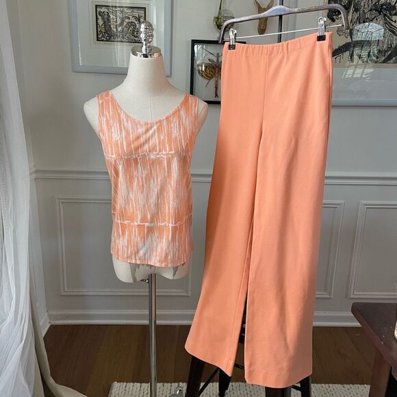 Vintage 70s 4pc Mix Match Set Pants Tank Shirt Turtleneck XS - Picture 8 of 13